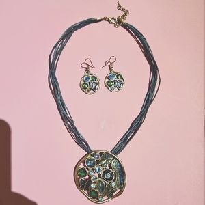 Gaudi style necklace earrings Barcelona